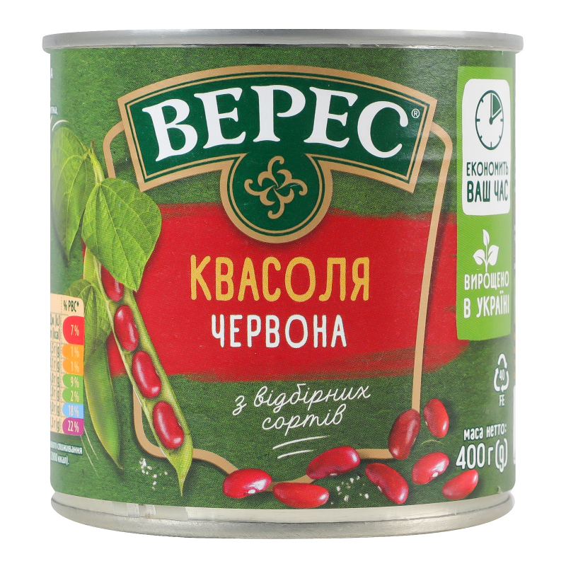 Квасоля Верес 400г Червона з/б
