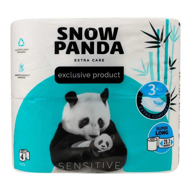 Папір туалСніжнаПанда4шт ExtraCareSensit