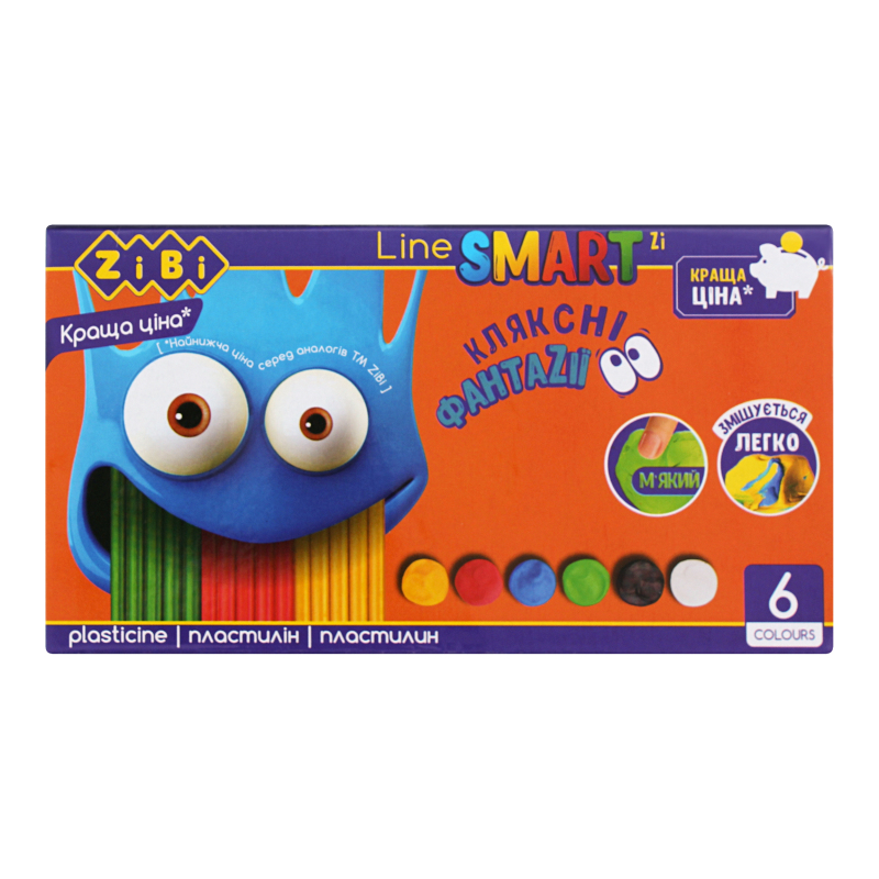 Пластилін ZiBi 6кол Smart 6221