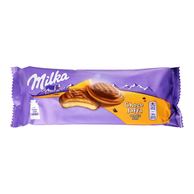 Печиво Milka 147г Апельсин желе