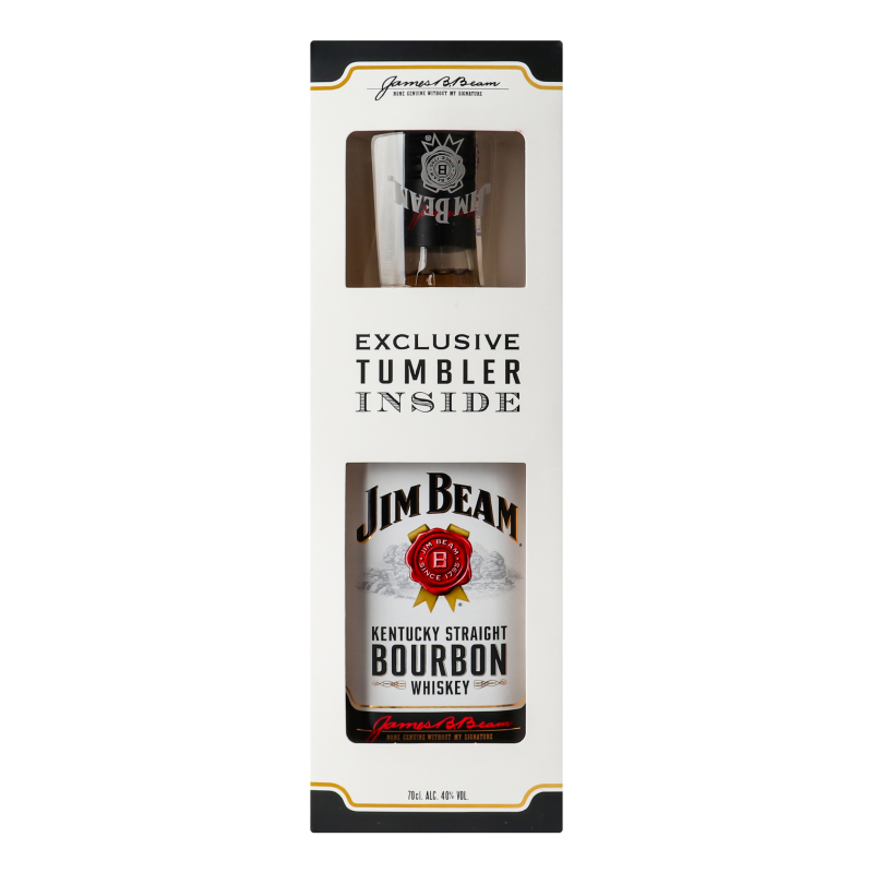 Віскі Jim Beam 0,7л White +1стак 40%