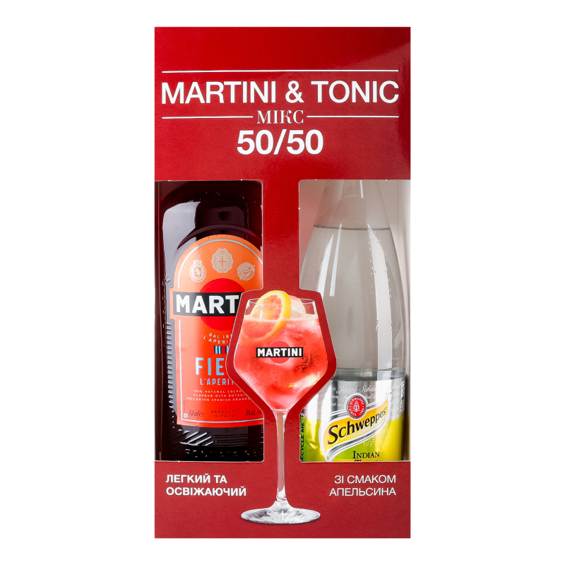 Набір Вермут Martini Fiero 0,75л+Швепс1л