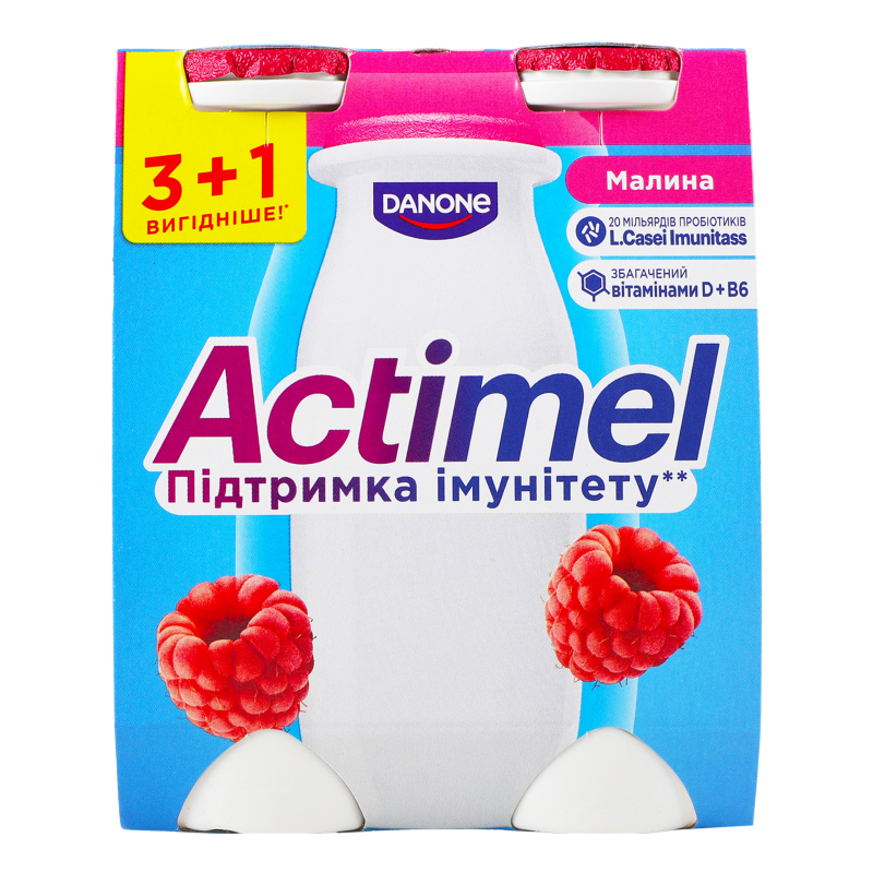 Продукт к/м Актімель 1,4% 4*100г Малина