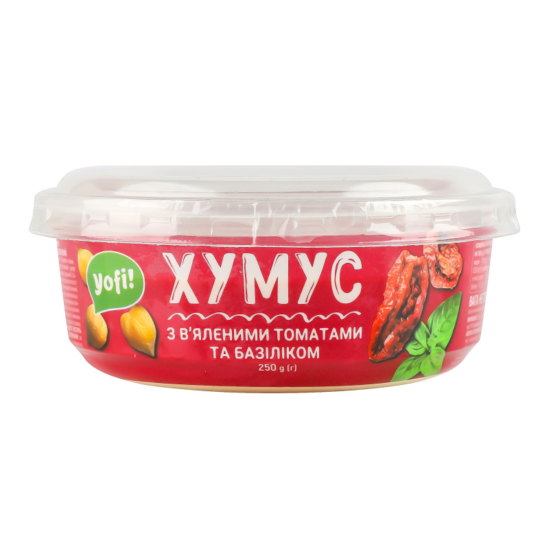 Хумус Yofi 250г з нуту вялен томат/базил