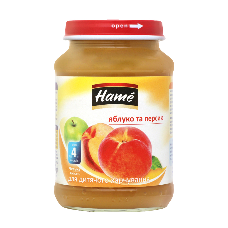 ДХ Пюре Hame 190г фр Яблуко-персик