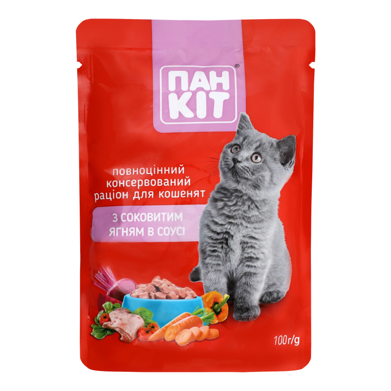 Корм Пан Кот дк 100г Ягня в соусі