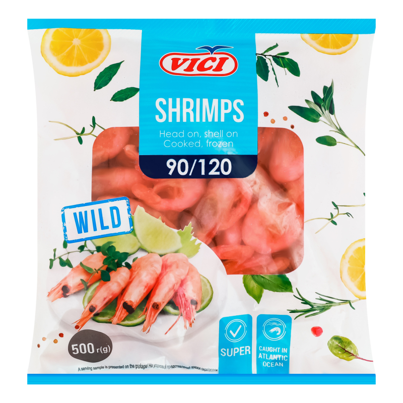 Морепрод Vici 500г Креветки 90/120 Супер