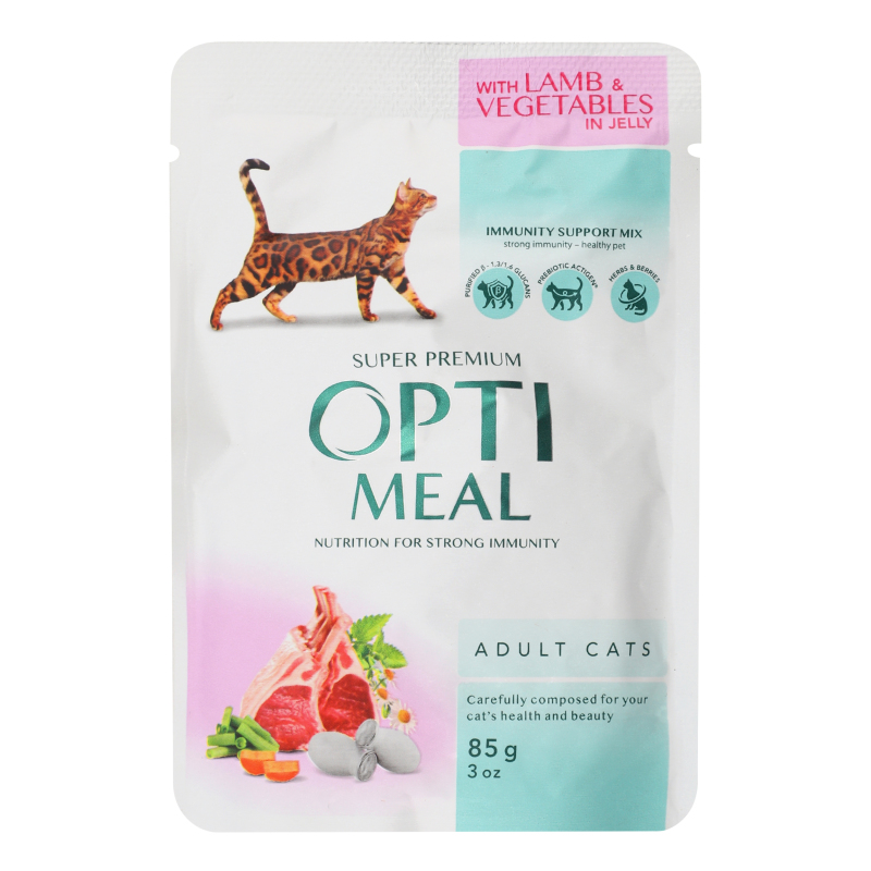 Корм Optimeal дк 85г Ягня-овочі