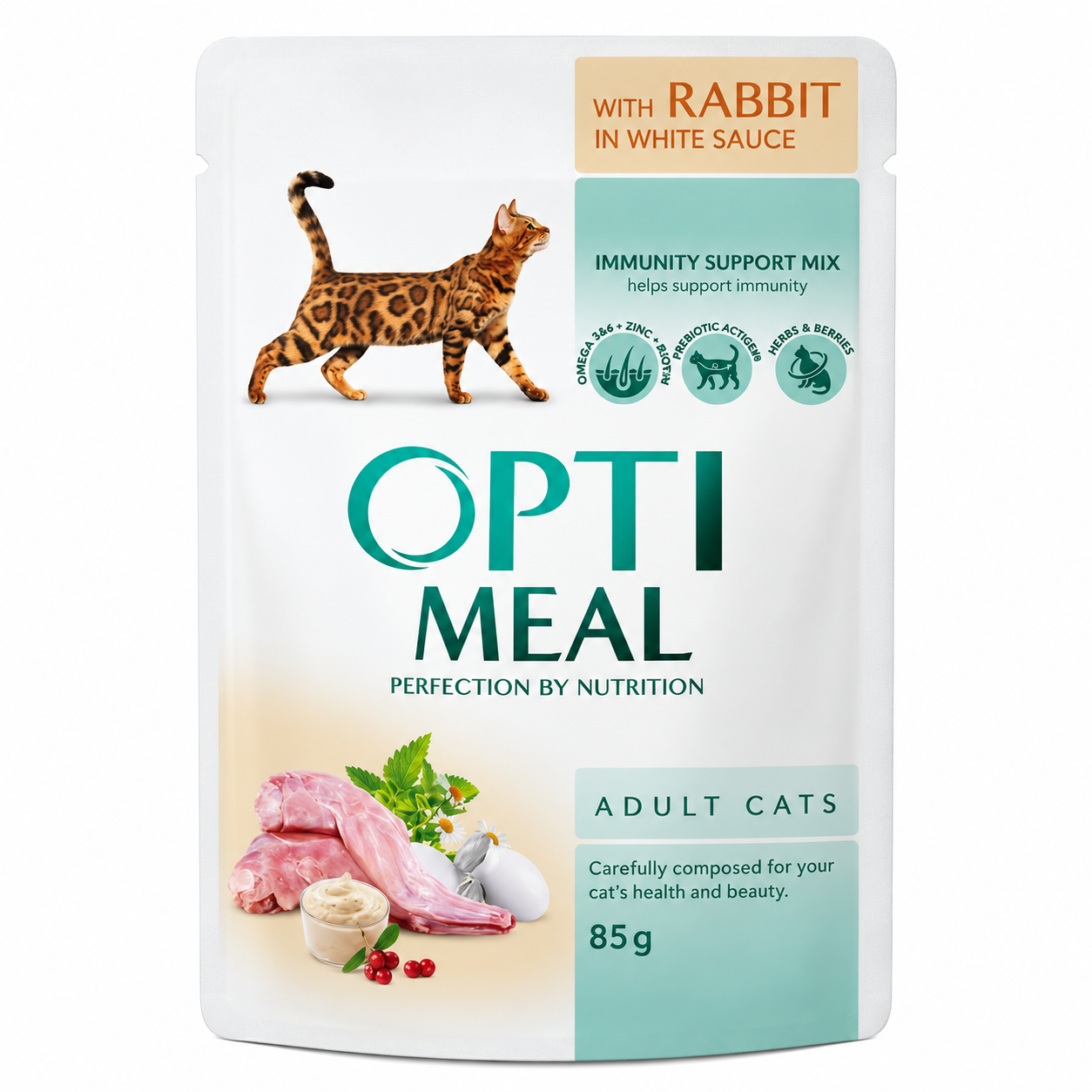 Корм Optimeal дк 85г Кролик в соусі