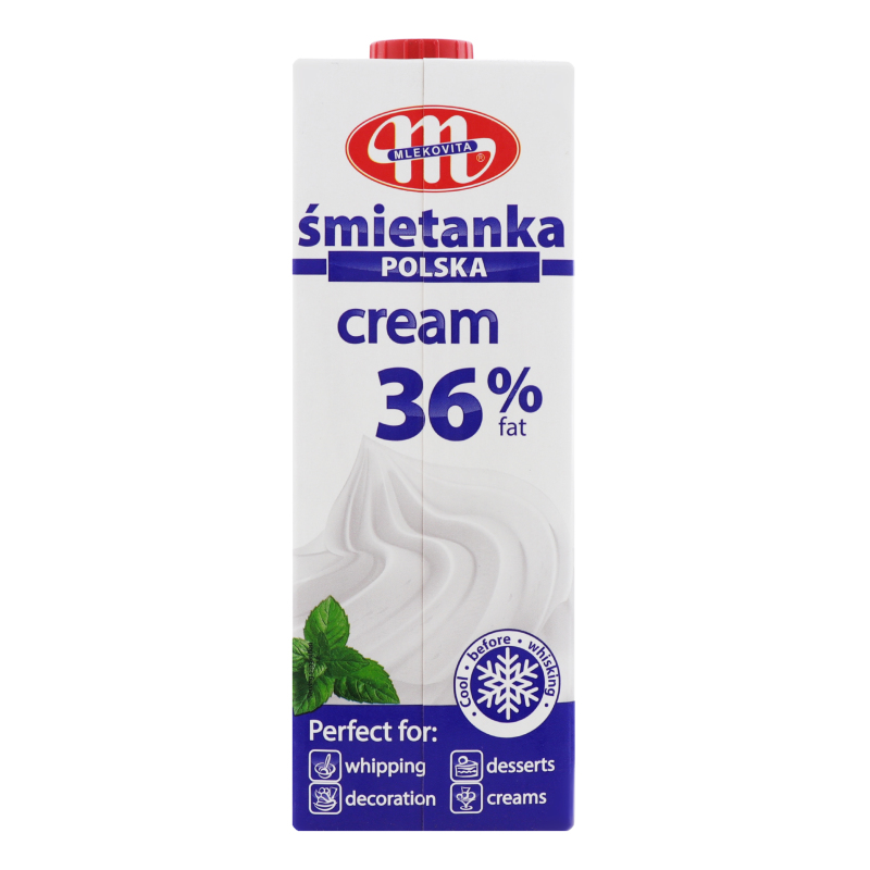 Вершки Mlekovita 36% 1л