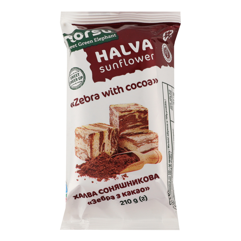 Халва Norsu 210г Соняшникова Зебра какао