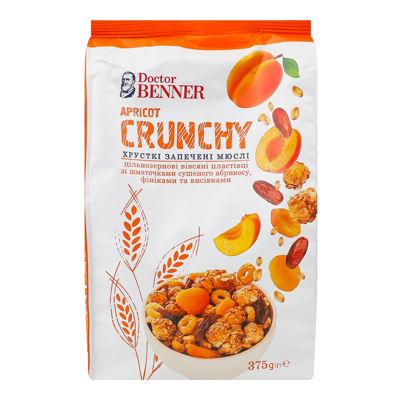 Мюслі Doctor Benner 375г Кранч абрикос