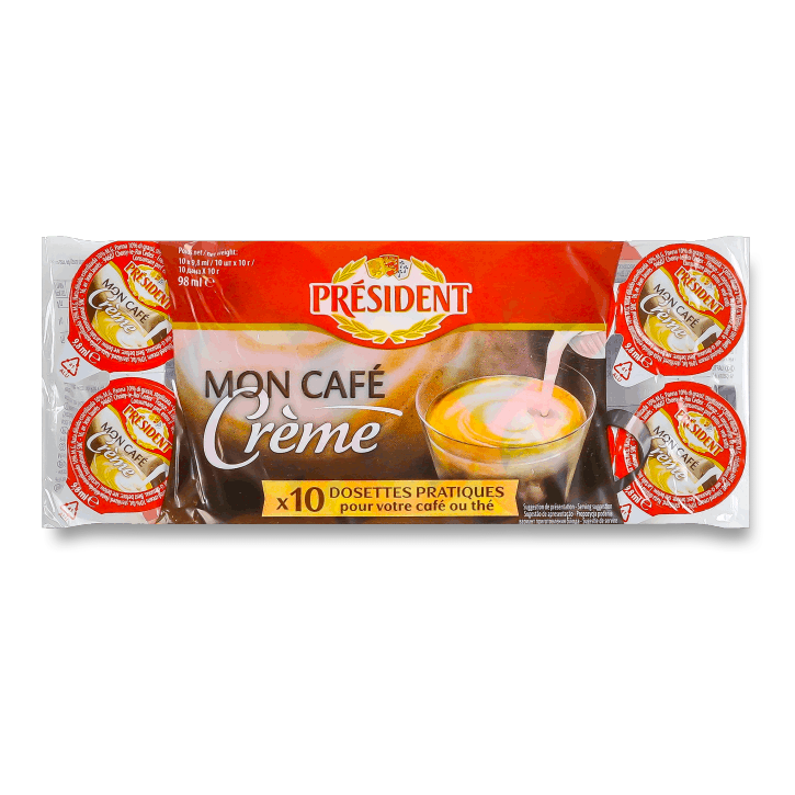 Вершки President 10% 10гх10шт