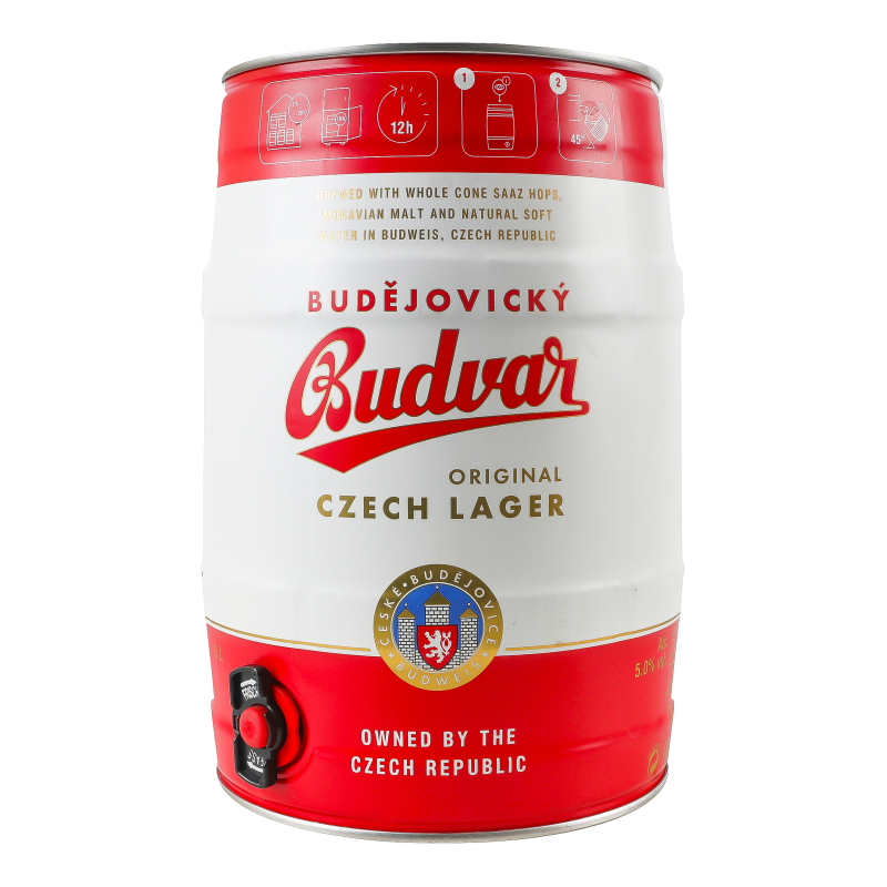 Пиво Budweiser Budvar 5л світле філ  5%