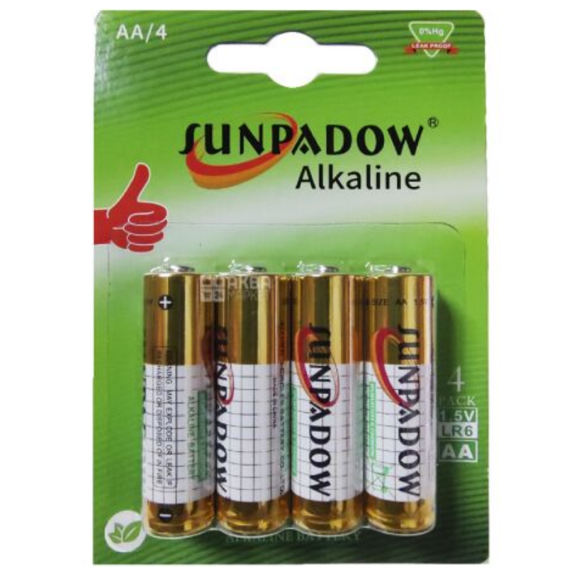 Батарейка Sunpadow LR6/AA alkaline 4шт