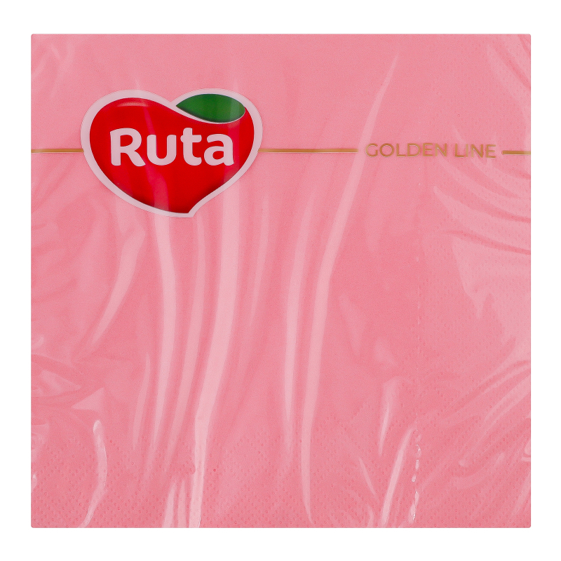Серветки Ruta 33*33 20шт 3шар рожеві
