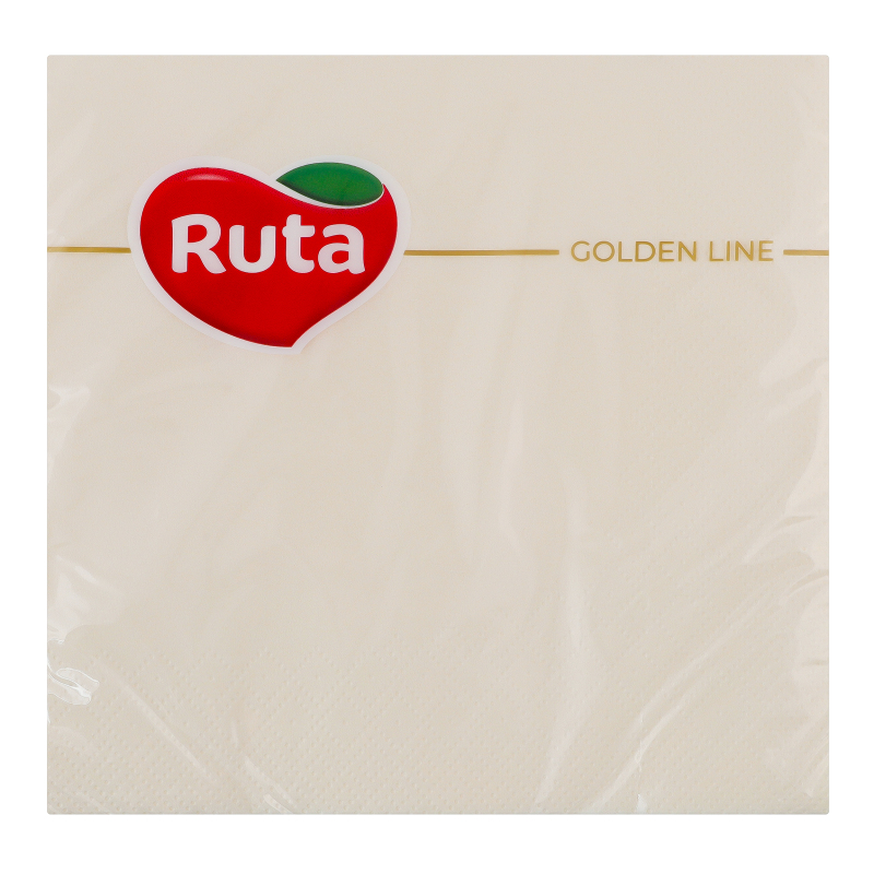 Серветки Ruta 33*33 20шт 3шар Шампань