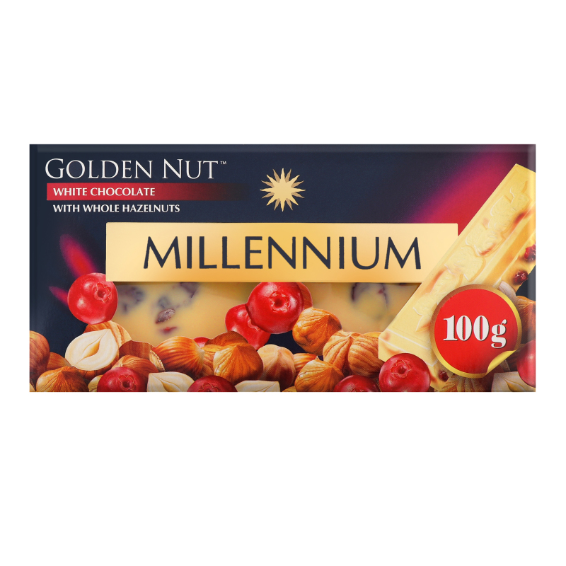 Шоколад Millennium 100г Голд Білий горіх