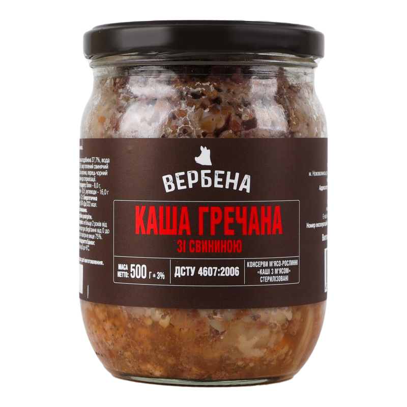 Консерва Вербена 500г Каша гречана свин