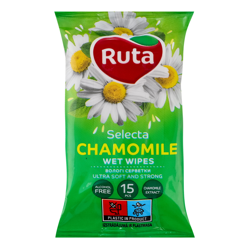 Серв вологі Ruta 15шт Selecta ромашка