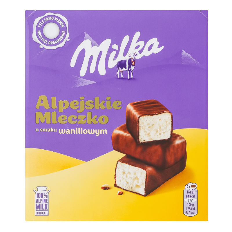 Цукерки Milka 330г Пташине Молоко ваніль