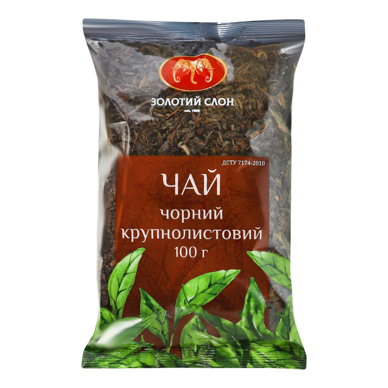 Чай Золотий Слон 100г Чорний крупнолист