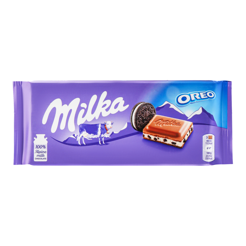 Шоколад Milka 100г зі шматоч печива Орео