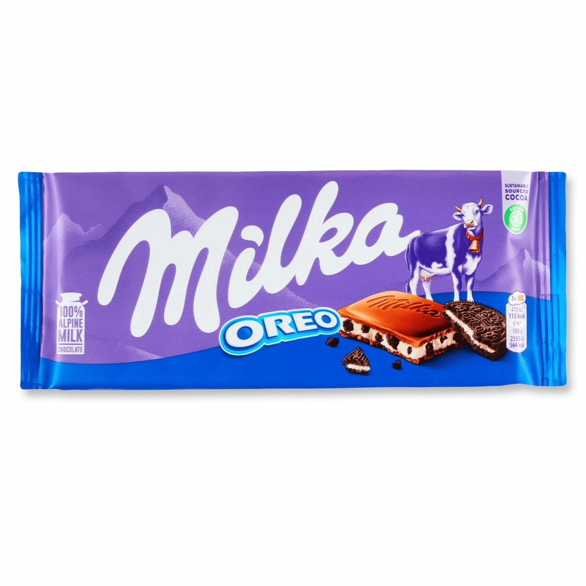 Шоколад Milka 100г зі шматоч печива Орео