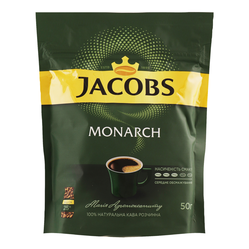 Кава Jacobs Монарх 50г економ розчинна