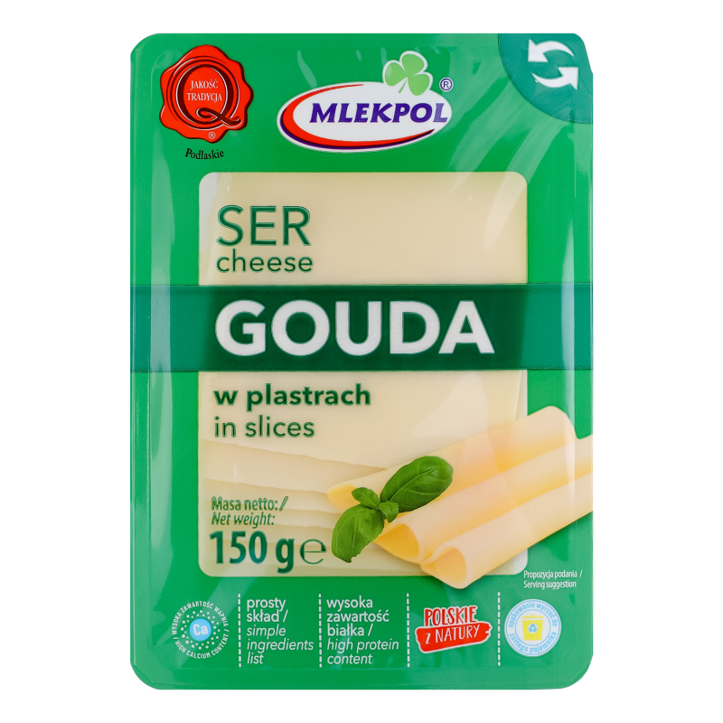 Сир Mlekpol тв 150г Гауда