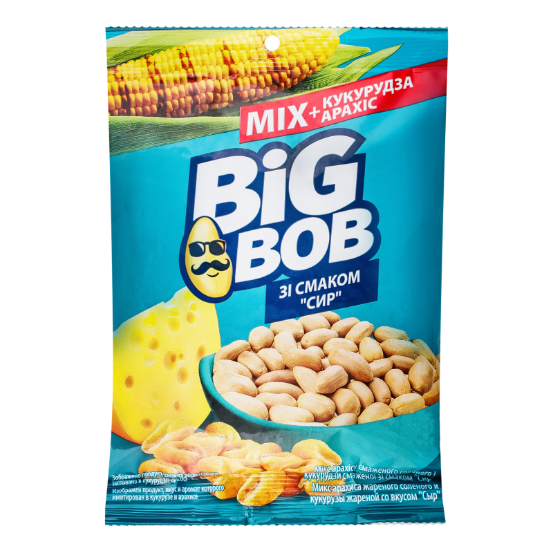 Мікс BIG BOB 70г кукурудза арах смаж сир