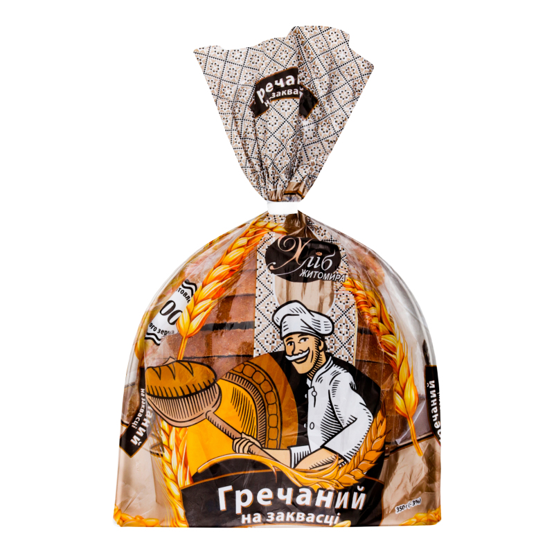 Хліб Золотий Коровай 350г Гречаний закв