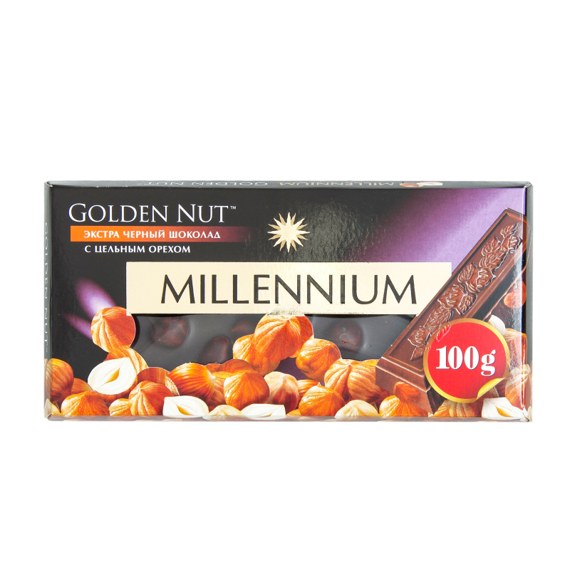 Шоколад Millennium 100г Голд Чорн горіхи