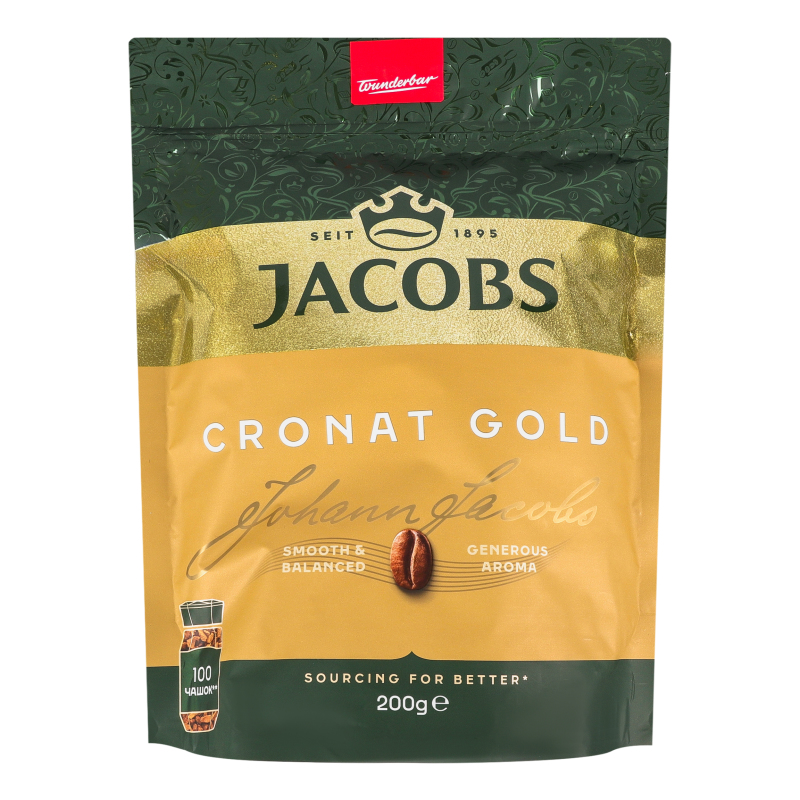 Кава Jacobs 200г Cronat Gold розч с/б