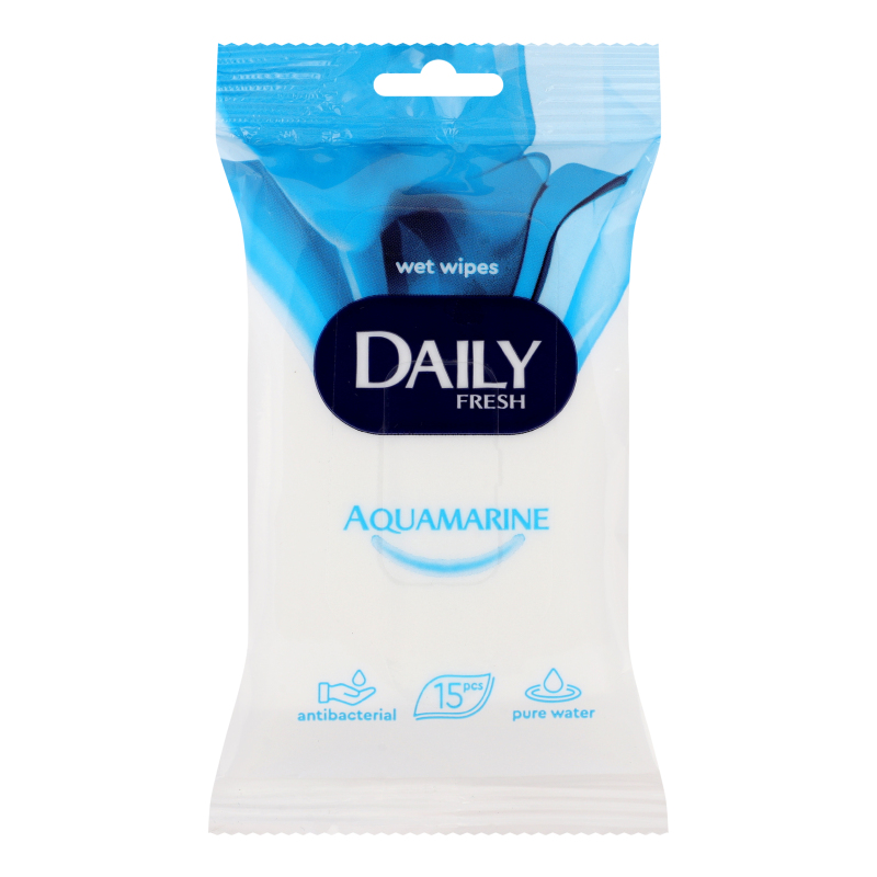 Серветки вологі DailyFresh 15штRose Quar