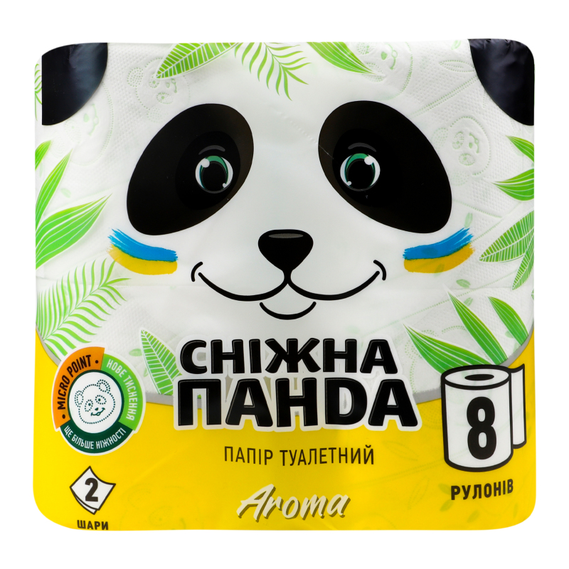 Папір туалСніжнаПанда 8шт Арома 2шари
