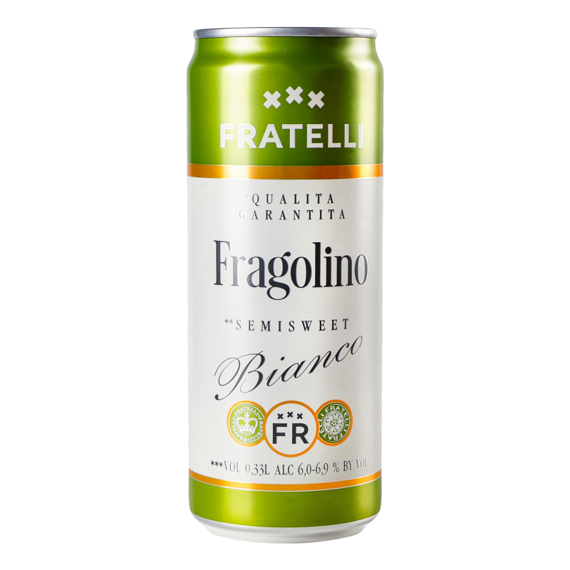 Напій вин Fratelli 0,33л Frag Bianc 6,9%