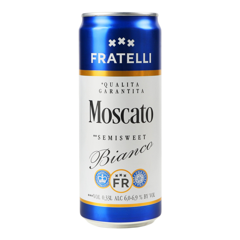Напій вин Fratelli 0,33л Moscato 6,9%