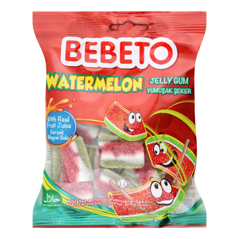 Цукерки жув Bebeto 80г Кавун