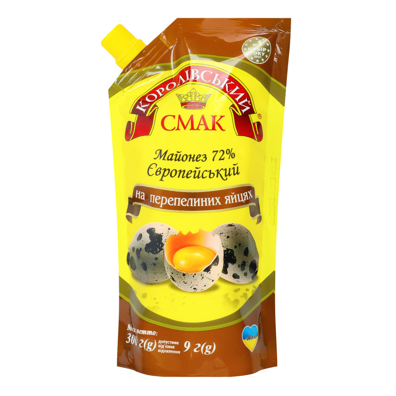 Майонез КоролівСмак 72% 300г Європ переп