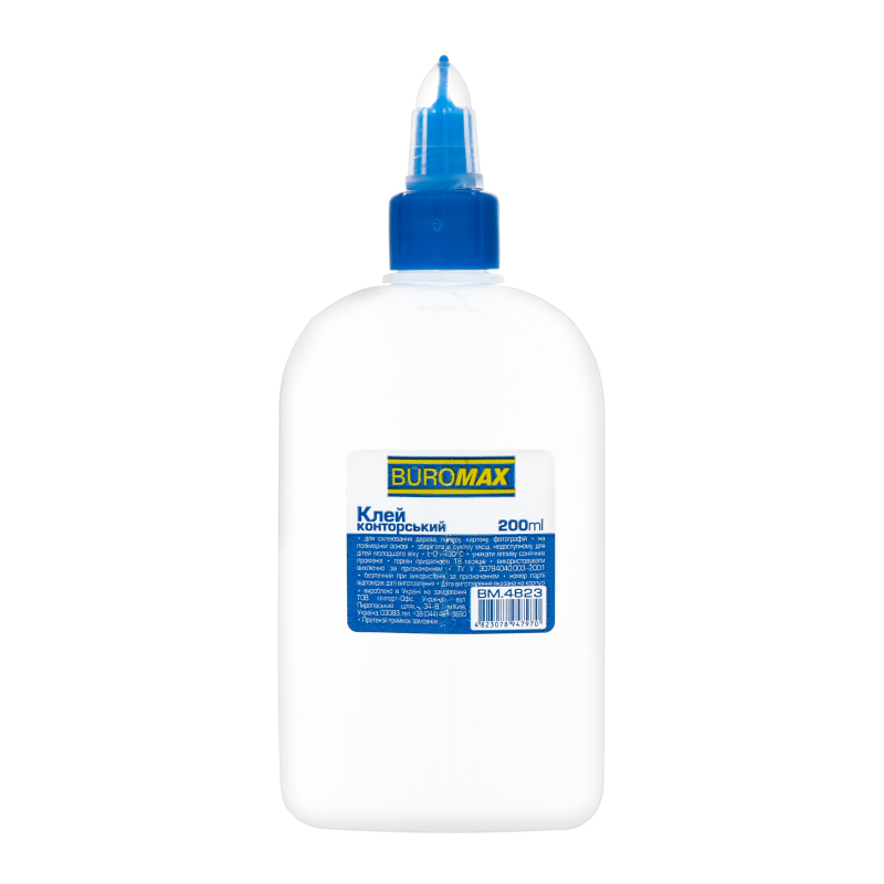 Клей Buromax 200мл ПВА суперковпач 4823