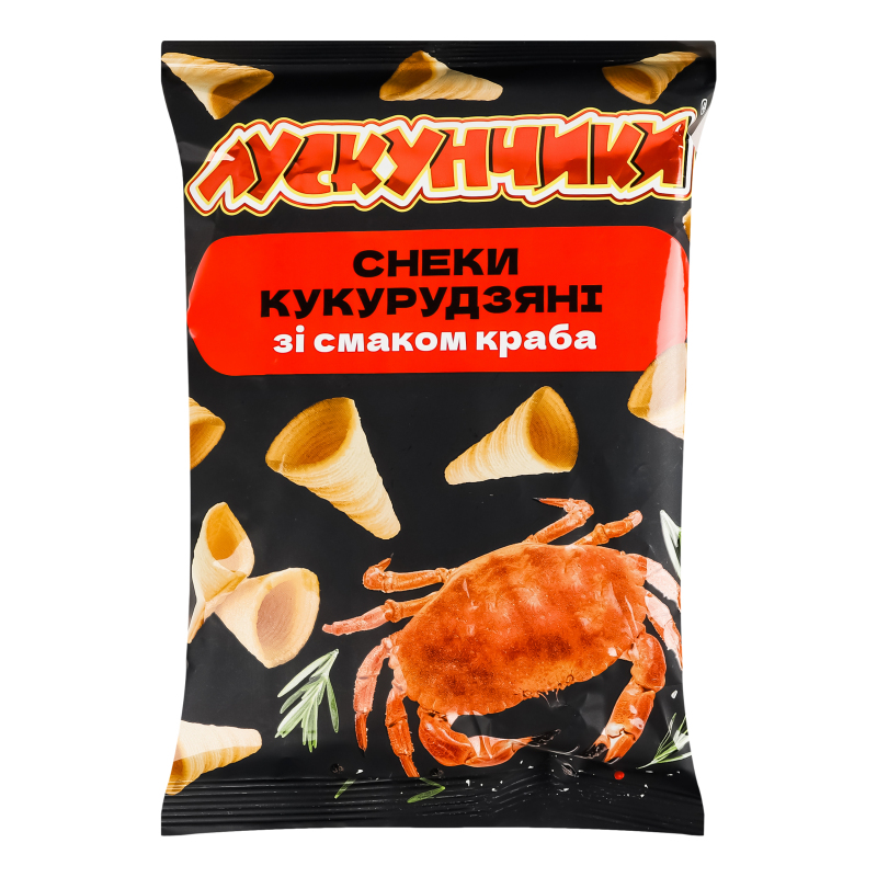 Чипси Лускунчики 130г Краб кукурудзяні
