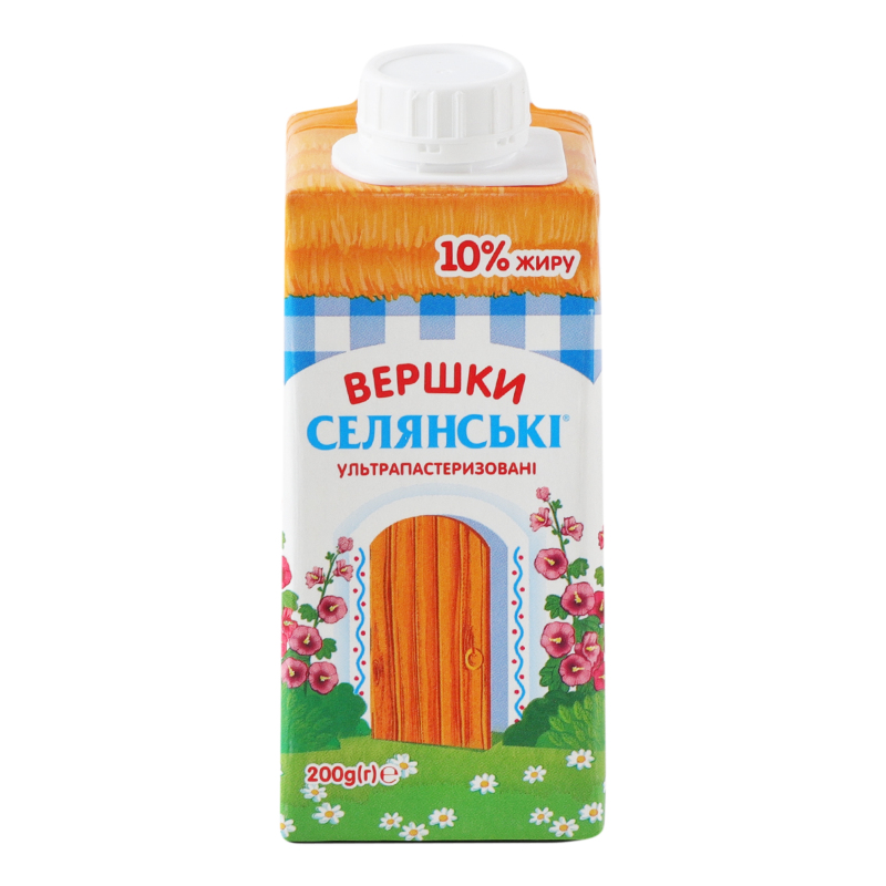 Вершки Селянські 10% 200г ультр