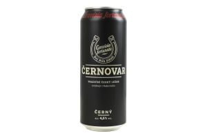 Пиво Cernovar 0,5л темне 4,5% ж/б
