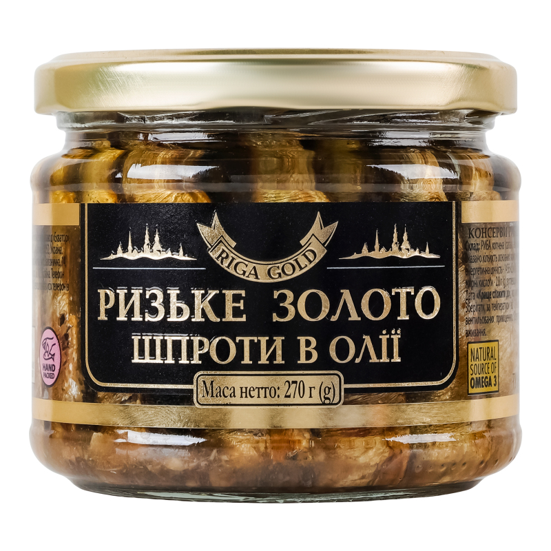 Консерва Ризьке Золото 270г Шпроти в/о