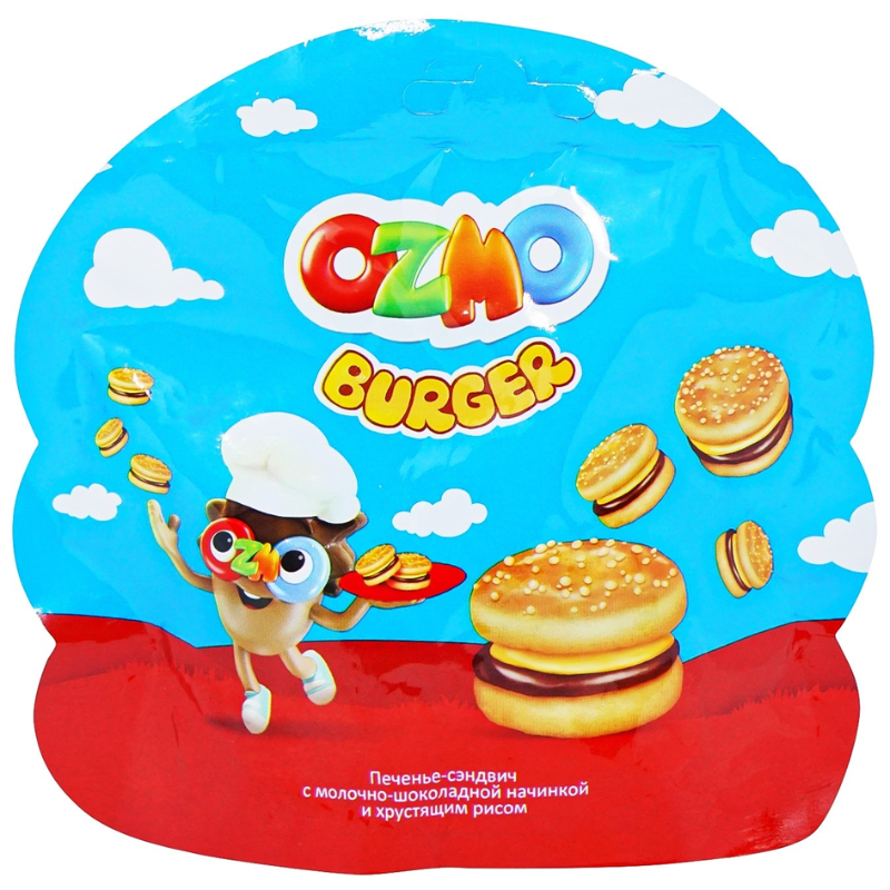 Печиво Ozmo 40г Burger сендвіч мол-шок к