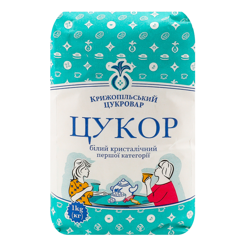 Цукор КрижопільськийЦукровар 1кг пап пак