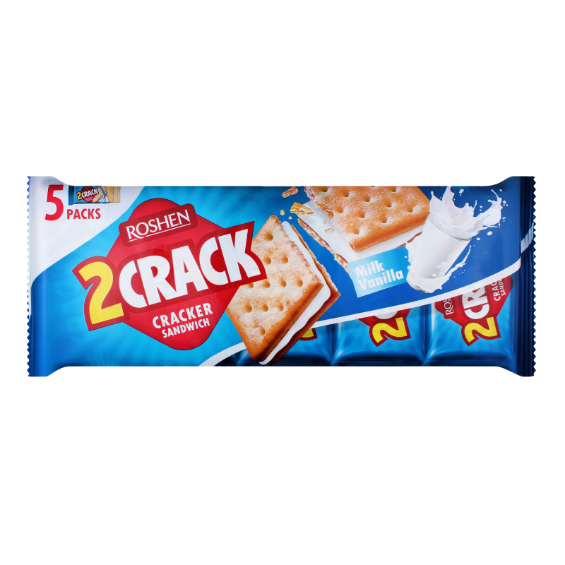 Крекер ROSHEN 235г 2 crack Молоко-ваніль
