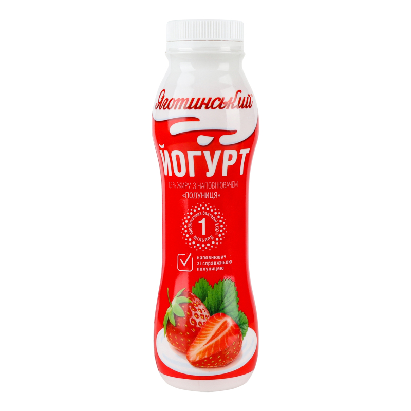 Йогурт Яготинське 1,5% 270г Полуниця пл