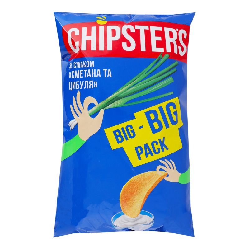 Чипси Chipsters 160г Сметана-цибуля